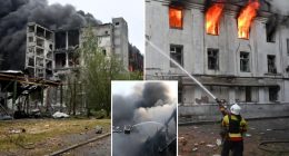 Russian drones and missiles target Ukraineâs eastern city of Kharkiv, killing 3, officials say
